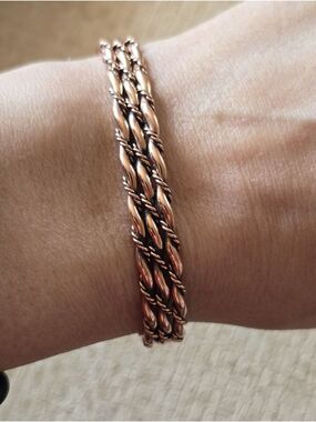Navajo Copper Cuff Bracelet by Elaine Tahe